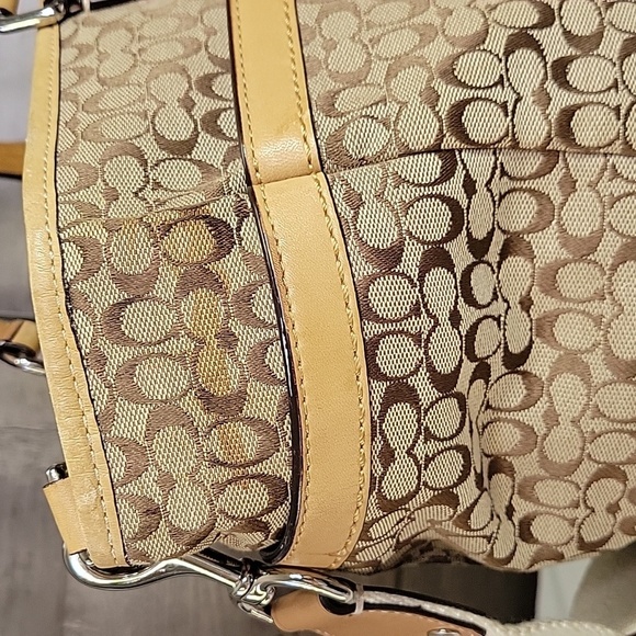 Vintage Coach Signature Canvas/Leather Crossbody Diaper Bag - Picture 4 of 16